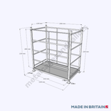 Large Heavy-Duty Goods Transport Pallet Cage (Detachable Front)
