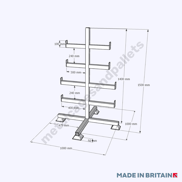 Heavy Duty Pipe & Rod Storage Rack. £420 Pair. Buy Online Today.