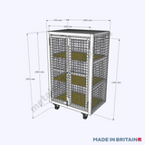 Heavy Duty 2 Door Parcel Cage With 2 Shelves 750/1000KGs