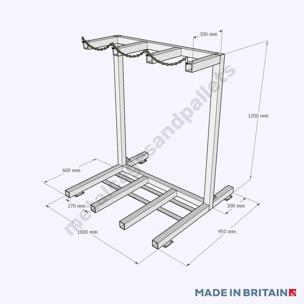 Heavy Duty Gas Bottle Cylinder Floor Stand (1, 3 or 6 Cylinders) £280