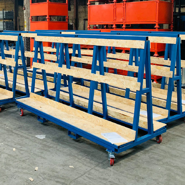 A Frame Glass Stillage Trolley (1200/1800mm Models) 600Kg £604