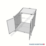 Open view technical drawing of Large Box for storing heavy-duty pallet loads