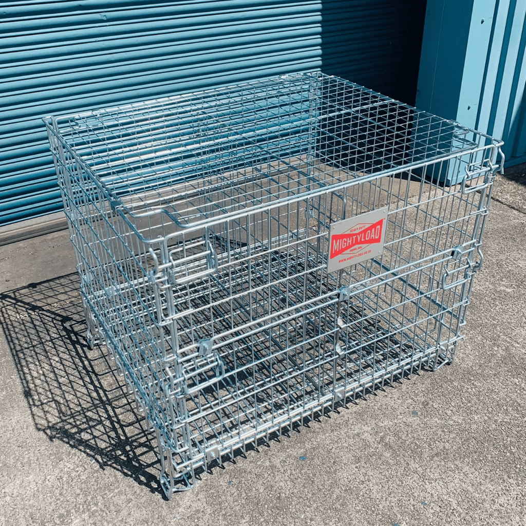 Stackable & Foldable Wire Mesh Pallet Cage (1000x1200w1000d) £149