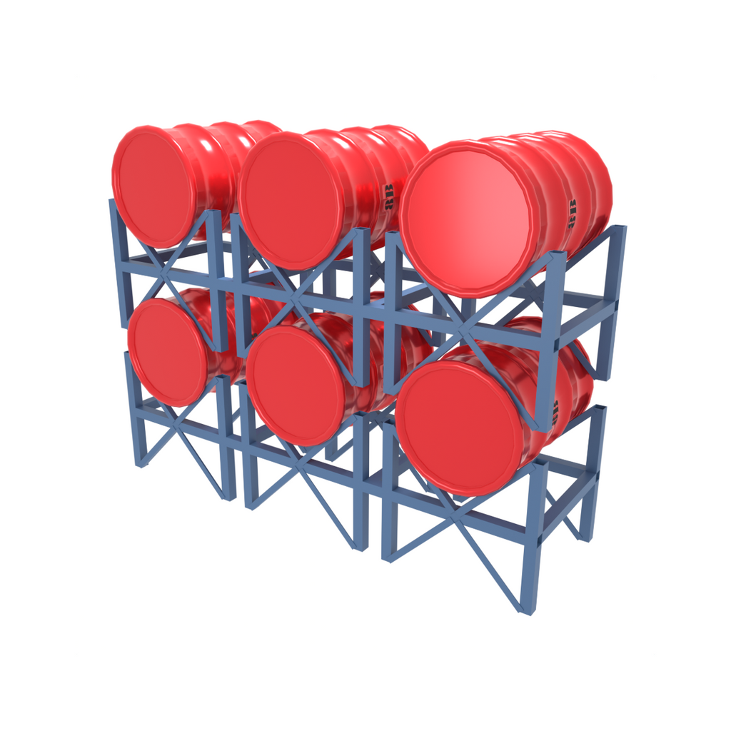 Heavy Duty Stackable Drum Racking to Store 2-3 Drums. From £795