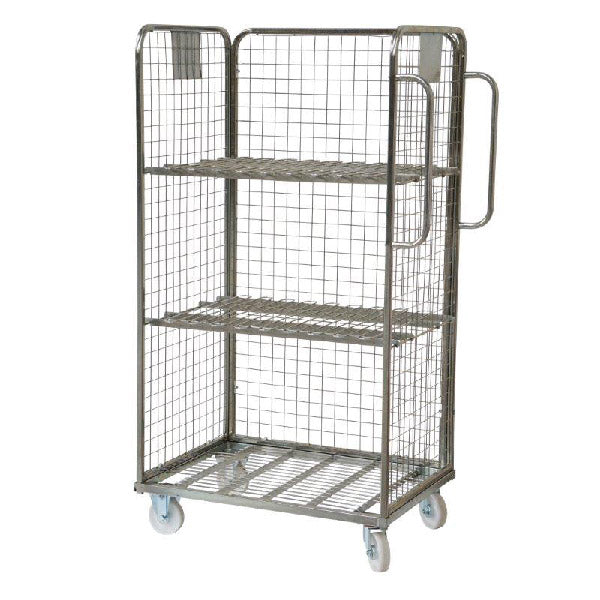 Shop 3 sided picking trolley with handles