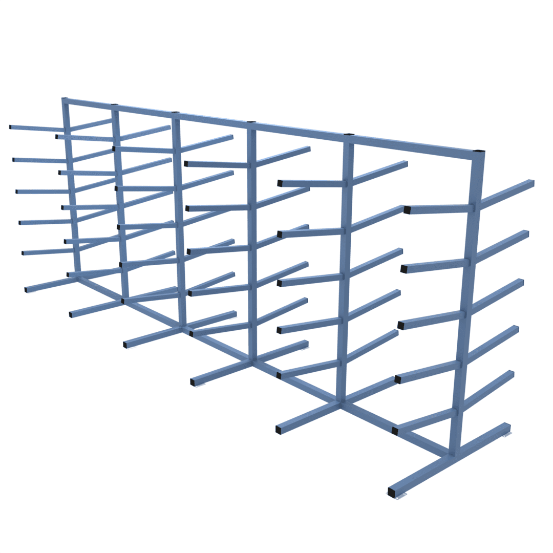Shop for our extra long 5 metre double sided pipe and tube storage rack