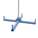 CAD drawing of a bulk bag lifting frame tested to 1 tonne