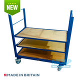 Heavy Duty Distribution Trolley With 4 Plywood Removable Shelves