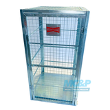 Lockable gas bottle cylinder cage to protect against theft and damage
