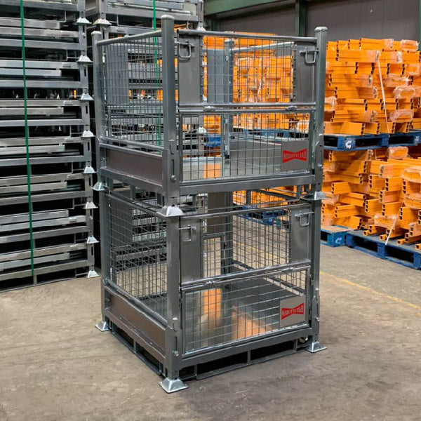 Collapsible and stackable pallet cages for sale from our website