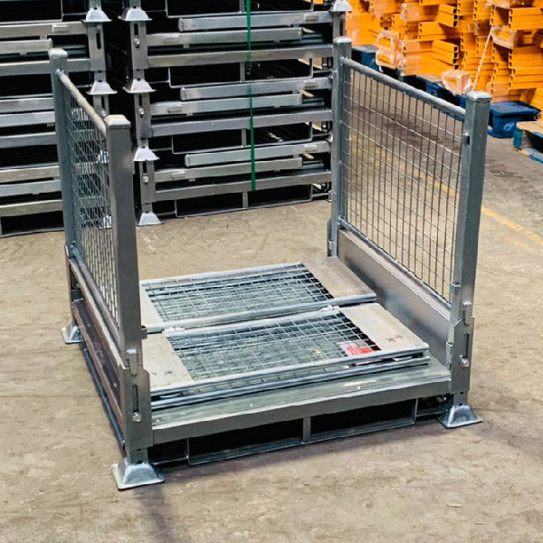 Collapsible pallet cages with 1500kgs load capacity