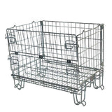 Half Euro Pallet Cage Collapsible Wire Mesh Pallet Cage, 350KG Capacity