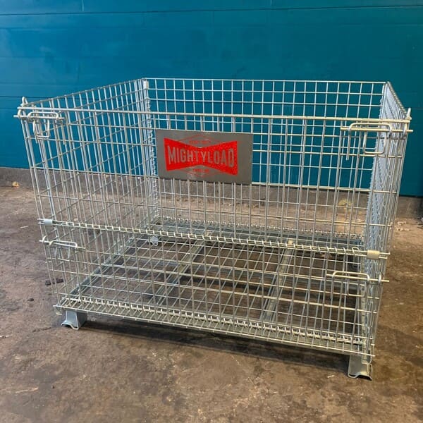 Shop for collapsible wire mesh pallet cages with 700kg load capacity