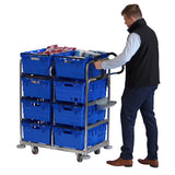 Deluxe Multi-Tier Picking Trolley for Easy Movability