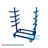 Pipe and Rod Rack with Trolley Base and Demountable Legs