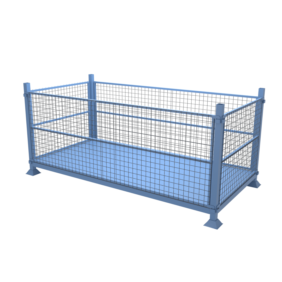 Extra large mesh storage stillage with 4 lift off sides