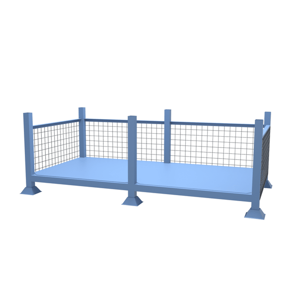 Large Mesh Stillage Storage Cage (Open Front & Solid Base) £470
