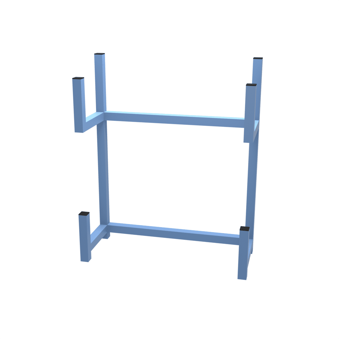 Free standing or wall mounted cantilever pipe rack for pipes and tubing storage