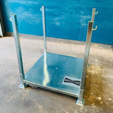 Photo of galvanised bulk bag holding frame, ideal for the filling of builders or bulk bags