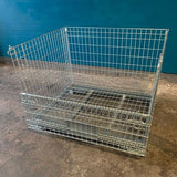 Buy heavy duty collapsible wire mesh pallet cages with 700kg load capacity