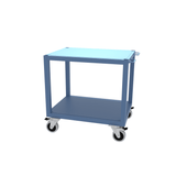 Industrial 2-tier table trolley with 1000KG load capacity and heavy duty castor wheels