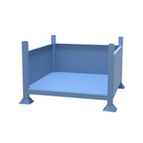 Drawing of our heavy duty metal stillage bin with solid sheet sides and base