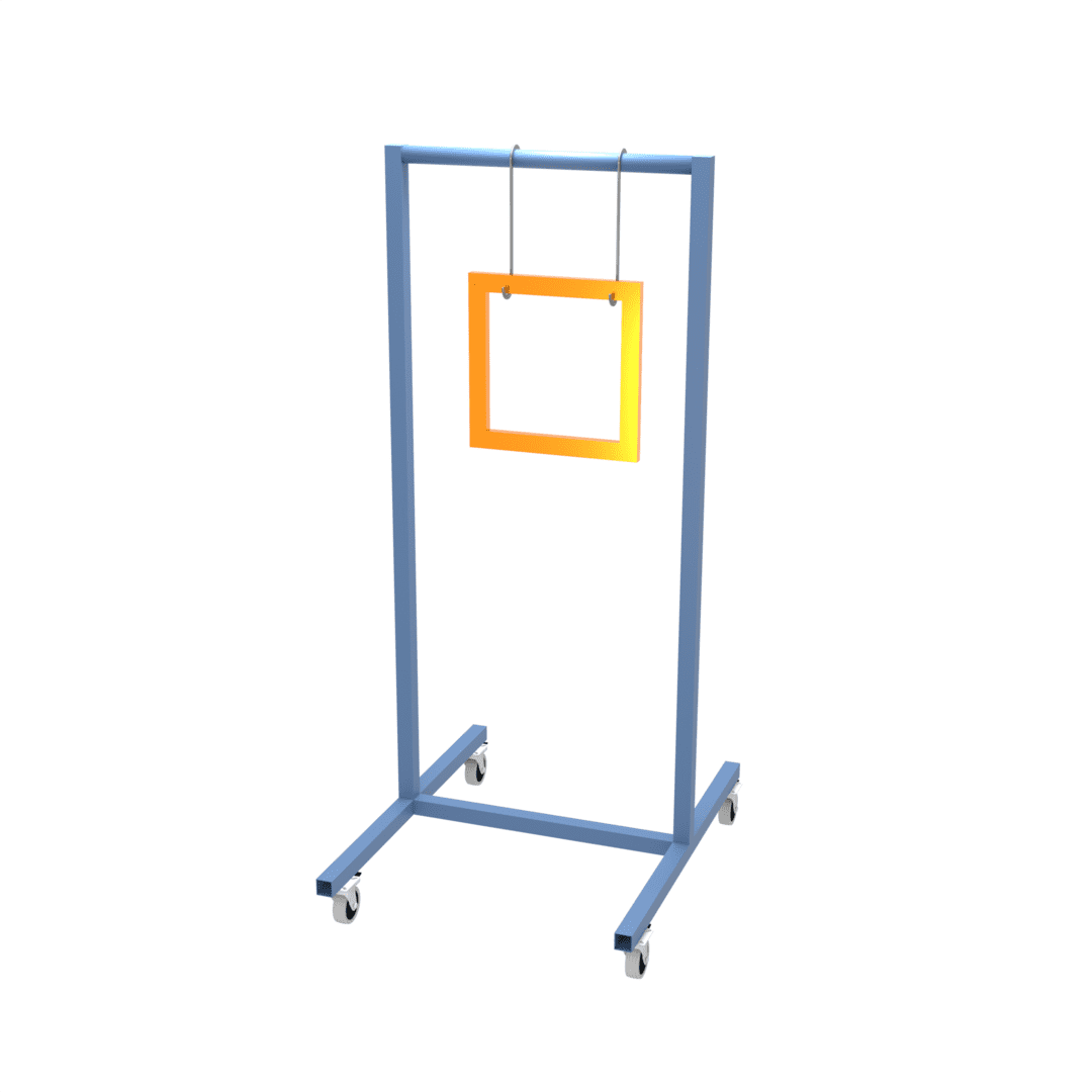 Heavy duty paint drying rack and trolley
