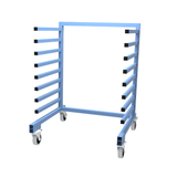 Heavy duty single sided mobile cantilever trolley with industrial castor wheels