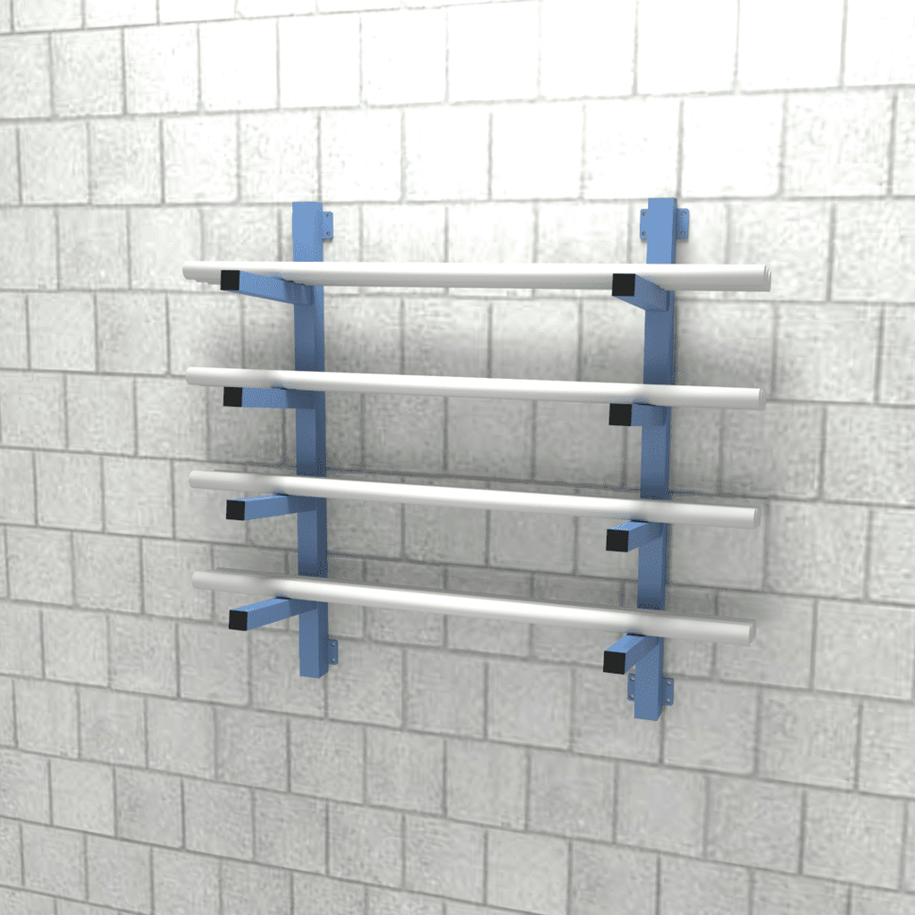 Wall Mounted Cantilever Rack Fully Welded Construction 500KG SWL.