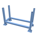 Large stackable cradle for storing metal bars, pipes and tubing products in a safe and efficient manner