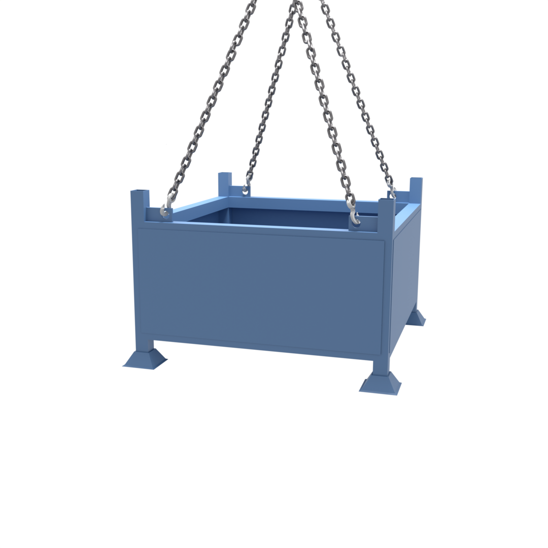 Drawing of a popular crane lift stillage available to buy from our online store