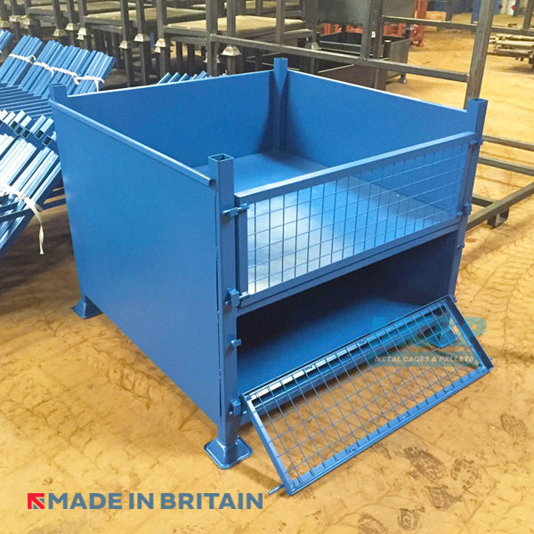 Metal/Steel Stillage (Pallet) with Solid Sides and Double Drop Fronted Doors product image 2