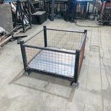 Stillage Cage with Mesh Sides & Solid Base (Unpainted)
