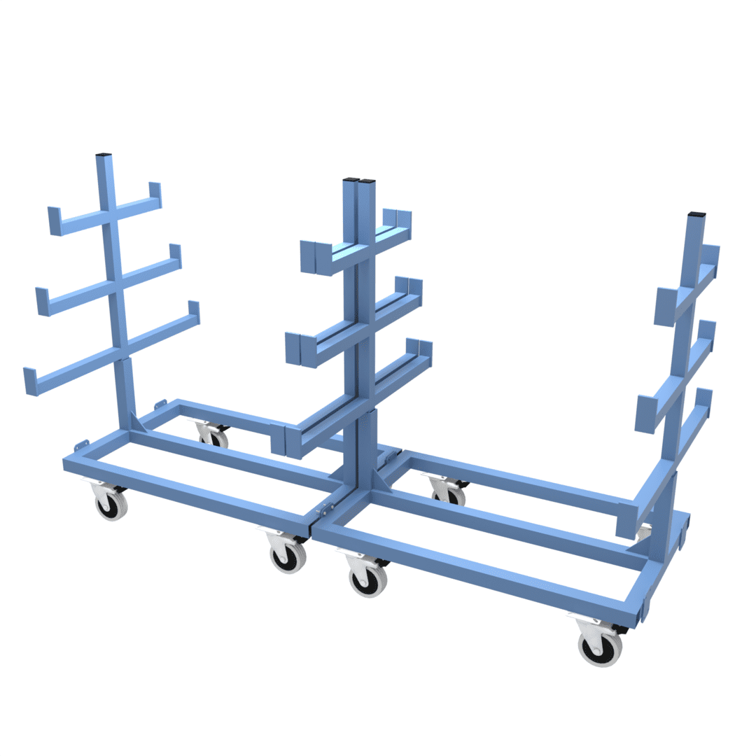 Shop for mobile pipe trolley storage for long-length items such as pipes, tubes and timber lengths