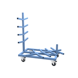 Drawing of our mobile pipe trolley featuring demountable legs and a high weigh load capacity