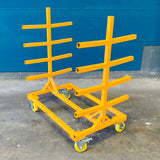 Mobile pipe trolley with heavy duty stillages