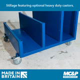 Optional castor wheels fitted to our metal post pallets.