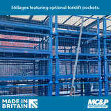 Optional fork-lift pockets fitted to our range of metal stillages. 