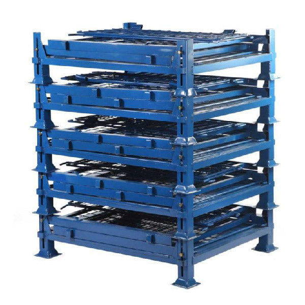 Photo of Collapsible Cage Pallet Stillage Stacked 5 Units High - Shop Now