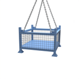 Material Lifting Basket with Mesh Sides & Solid Base