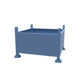 Drawing of our standard metal stillage bin designed for heavy duty and industrial use