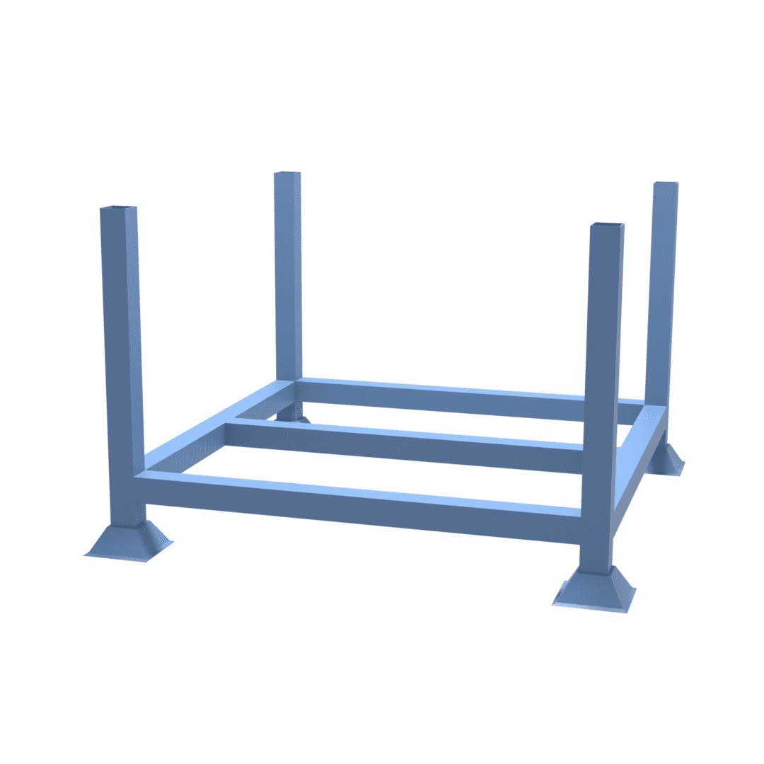 CAD drawing of our most popular metal post pallet - available to customise and buy online