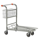 Nestable Stock Trolley with Fixed Basket + 500KG Load Capacity