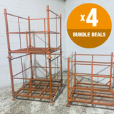 X4 Used Metal Pallet/Stillage Cages - £188+VAT - Large (Sold in bundles of 4 at £47+VAT each)